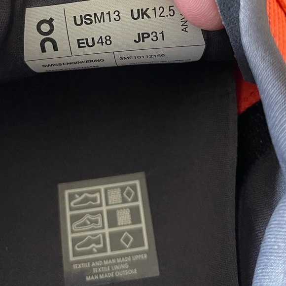 Men’s On Cloudsurfer Trail Shoes in Flame Dustrose Size 13 - Picture 7 of 8